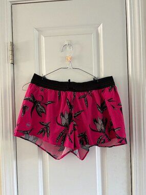 Janji Pink Floral Running Shorts Athletic Shorts Size S